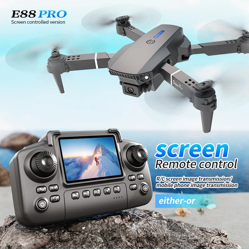 Drone Camera Professional - Drone E88 PRO Profesional dengan Layar