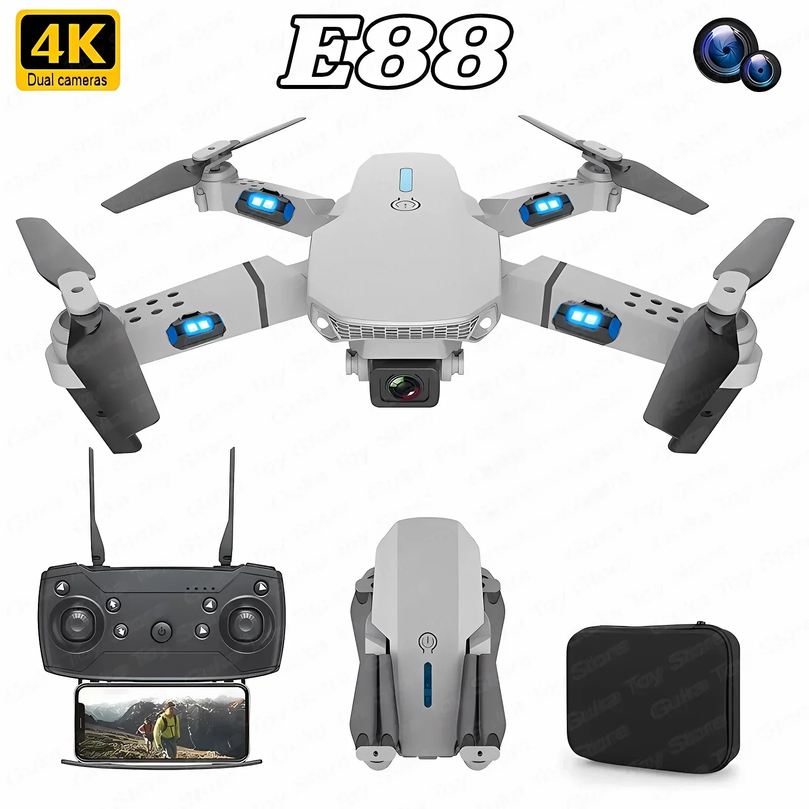 Drone Camera Hd - E88 Pro Drone FPV kamera sudut