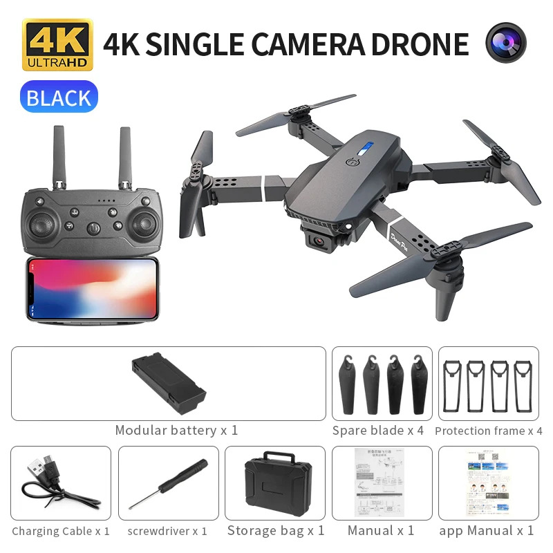 Drone Camera Hd - E88 Pro Drone Lipat Cerdas Mendukung