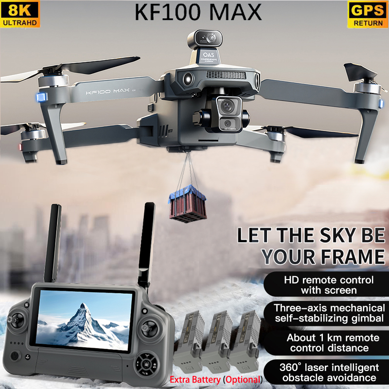 KF100 MAX Drone GPS Kamera 4K  - Drone Camera With Gimbal ulasan dan harga